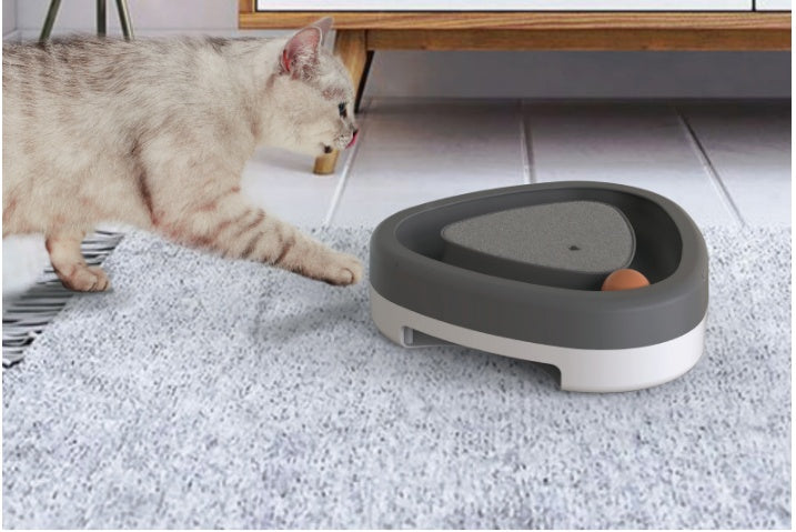 Pet Cat Self-hey Toy Smart Funny Cat Triangle Turntable Electric Toy Cat Scratcher – Interactive Automatic Play Trainer