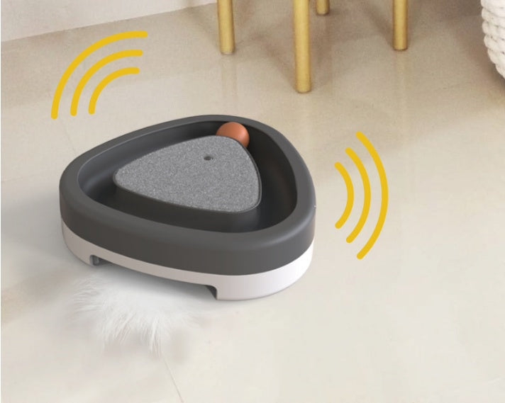 Pet Cat Self-hey Toy Smart Funny Cat Triangle Turntable Electric Toy Cat Scratcher – Interactive Automatic Play Trainer